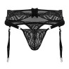 CandyMan String et Porte-jarretelles Heria Noir